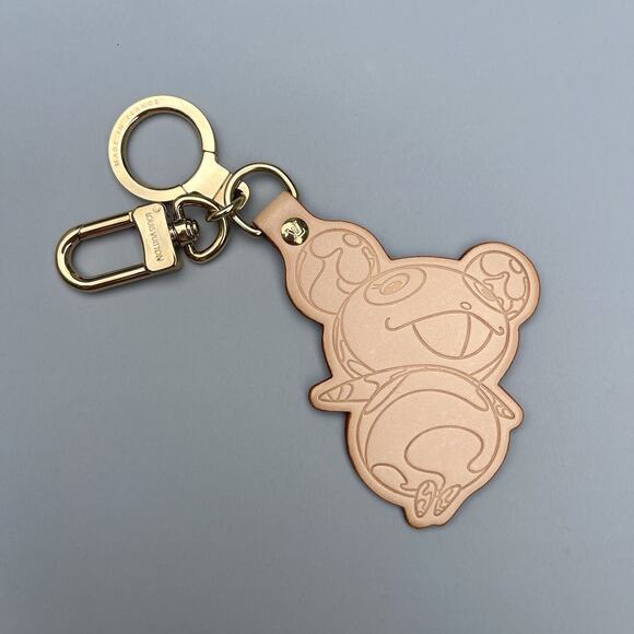 Louis Vuitton Takashi Murakami Vachetta Leather Panda Bag Charm Key Chain - Picture 3 of 8